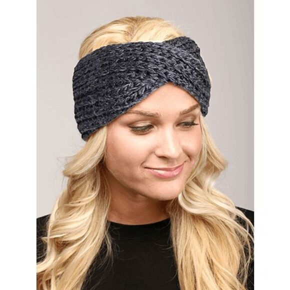 2/$21 Ladies Dark Grey Winter Headband - Brand New - Picture 1 of 3